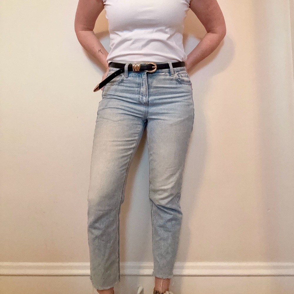 American Eagle Outfitters Light Blue Straight Leg Jeans